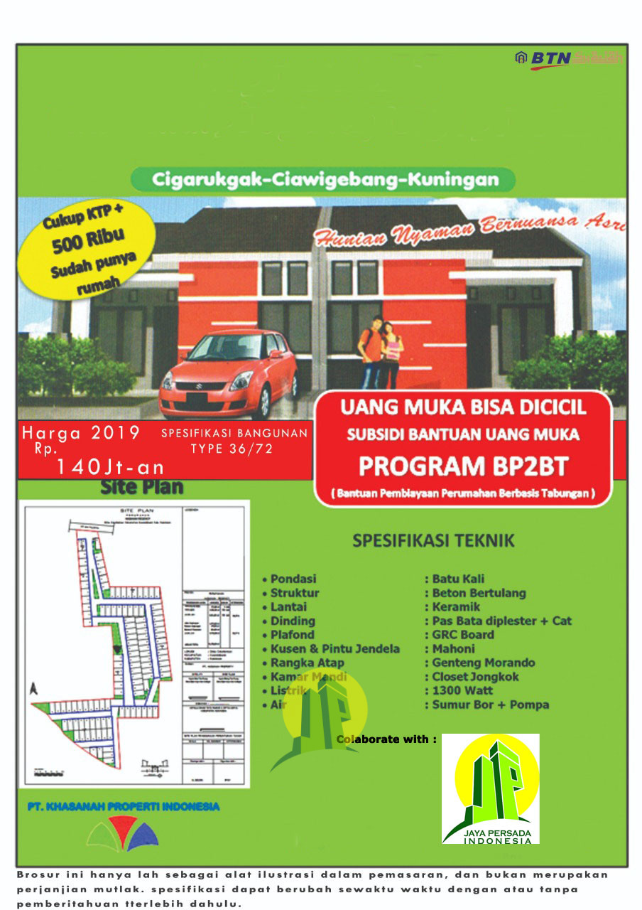 Rumah Subsidi Desain Minimalis Keren Berkualitas di Cigarukgak Kuningan