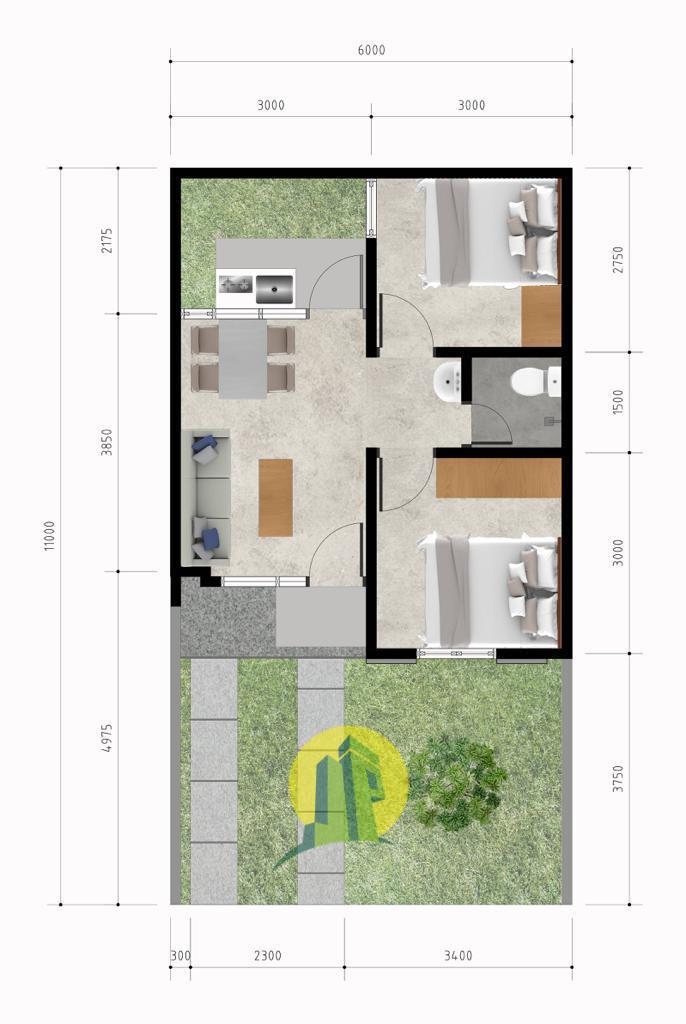 Denah rumah dijual di Tambun Utara Bekasi