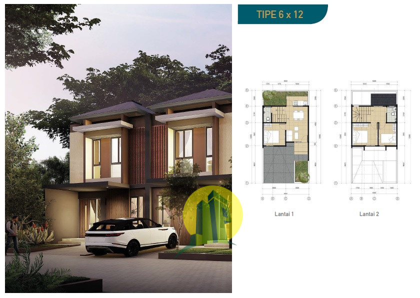 RUMAH EKSKLUSIF NUANSA MODERN JEPANG DI SERANG SEION Tipe 72