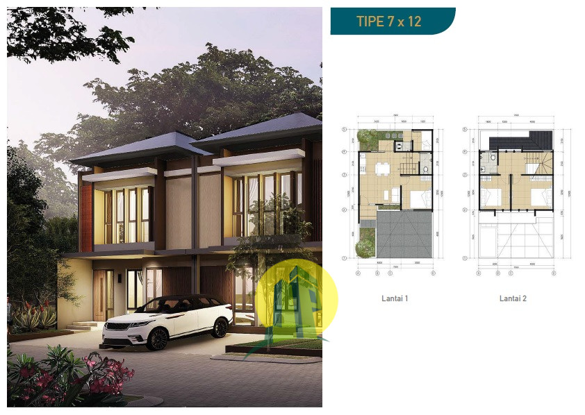 RUMAH EKSKLUSIF NUANSA MODERN JEPANG DI SERANG SEION Tipe 84