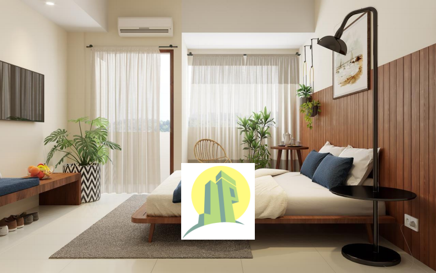 kamar tidur apartemen LRT di Sentul