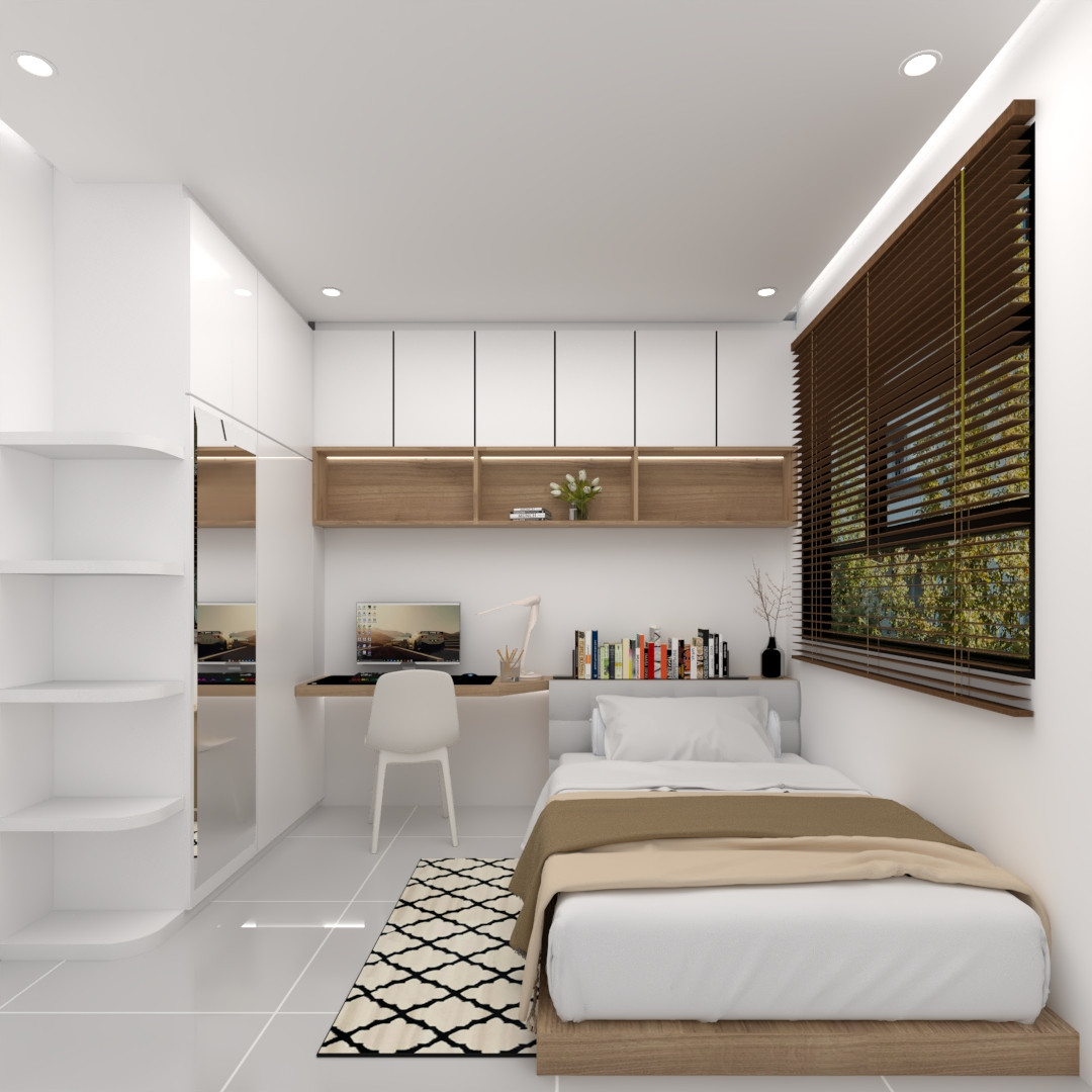 Kamar tidur rumah di Villa Pamulang